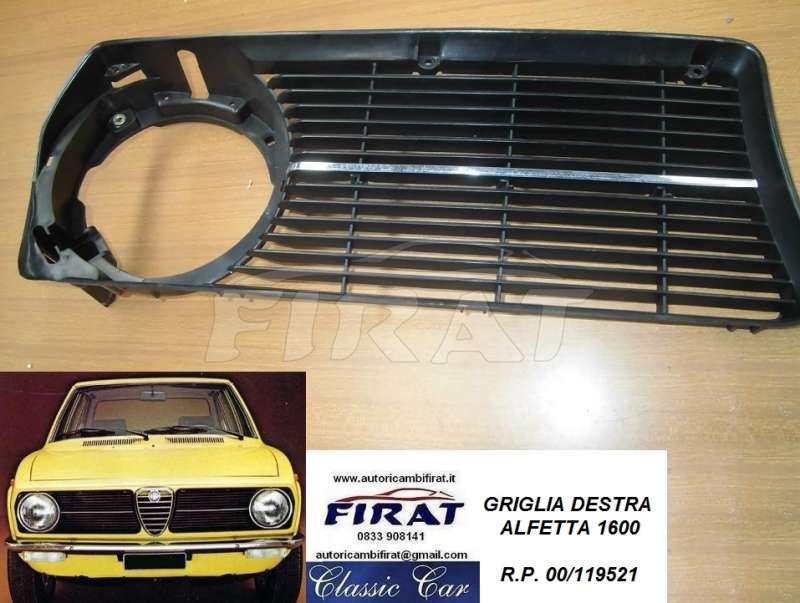 GRIGLIA ALFETTA 1600 1^ SERIE DESTRA